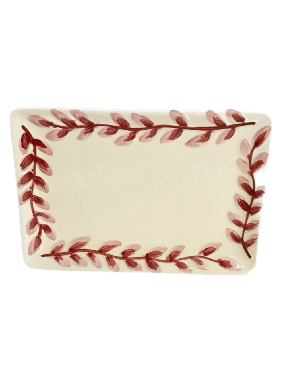 California Pantry Classic Ceramic Pottery Rectangular Trinket Dish Tray Platter